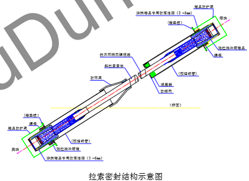 橋梁拉鎖密封結(jié)構(gòu)示意圖